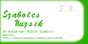 szabolcs muzsik business card